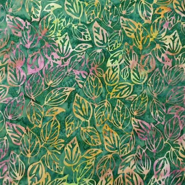GREEN - Heliotrope - Batikstoff aus Indonesien